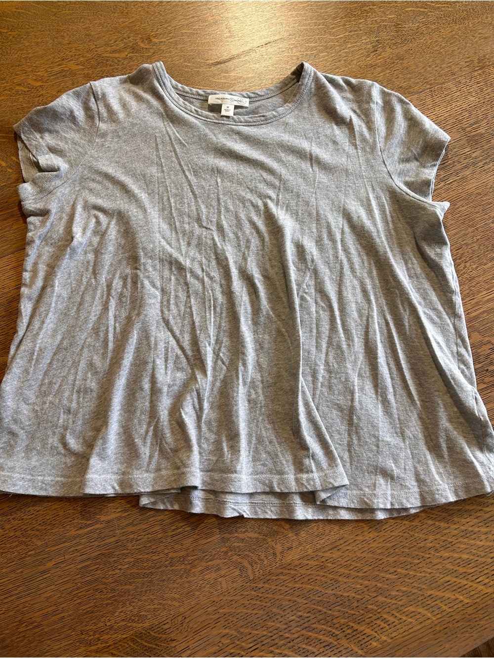 Treasure & Bond Light Gray Short Sleeve Crewneck Tee